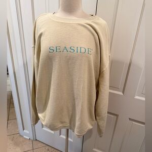 Women’s The Seaside Style Cream/Faint Yellow Crewneck Sweater XL